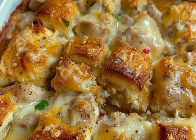 Homemade Chicken Bubble Biscuit-Bake Casserole