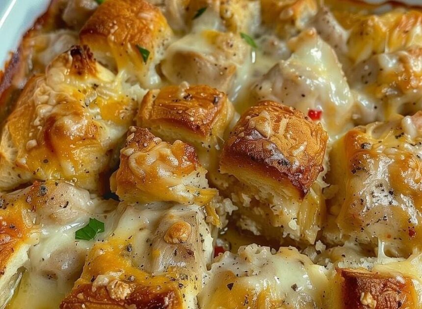 Homemade Chicken Bubble Biscuit-Bake Casserole