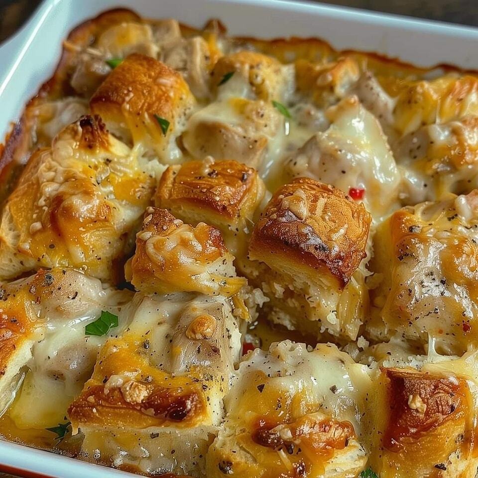 Homemade Chicken Bubble Biscuit-Bake Casserole