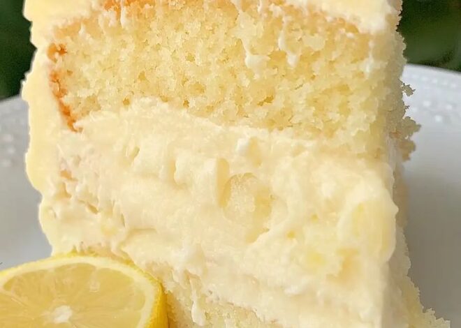 Gluten Free Lemon Cake with Lemon Cream Cheese Frosting
